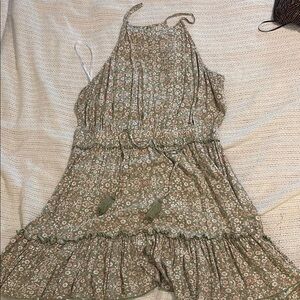 Lulu's Green Floral Dress